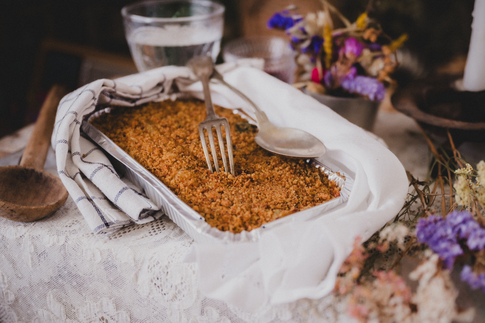 Bacalhau com Espinafres e Broa